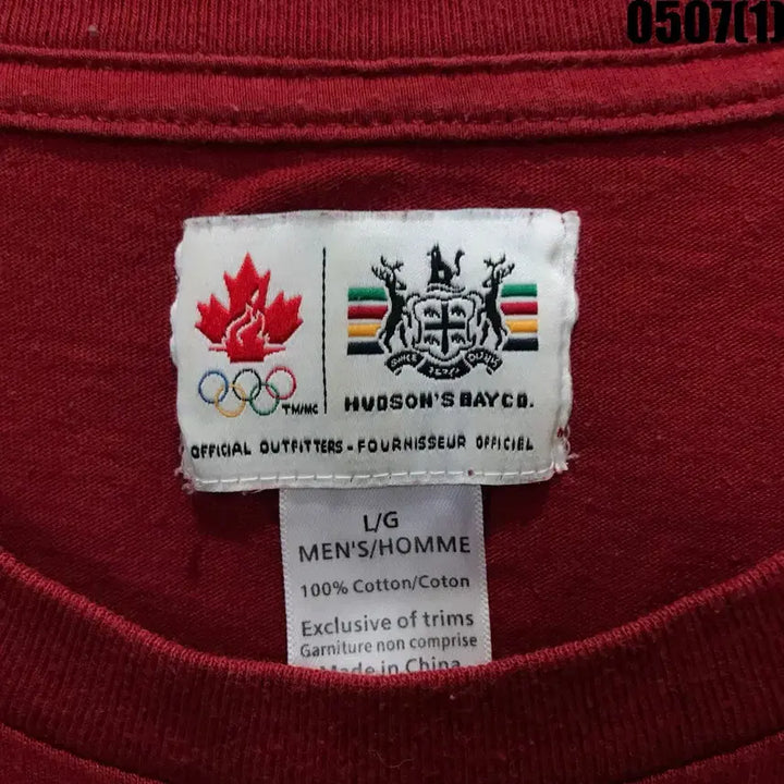 [BUNJANG] Vancouver Olympics Short Sleeve T-Shirt Red L / 밴쿠버 올림픽 반팔 티셔츠 레드 L