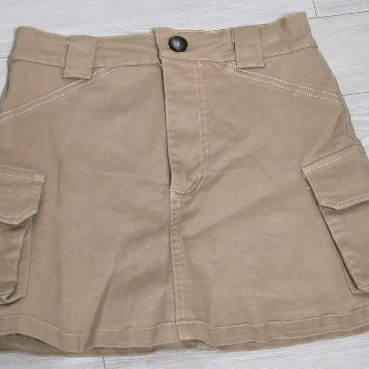[BUNJANG] Beige Cargo Mini Skirt / 베이지 카고 미니 스커트