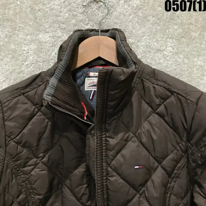 [BUNJANG] Tommy Hilfiger Brown Quilted Padded Jacket Size S / 타미힐피거 브라운 퀼팅 패딩 자켓 s