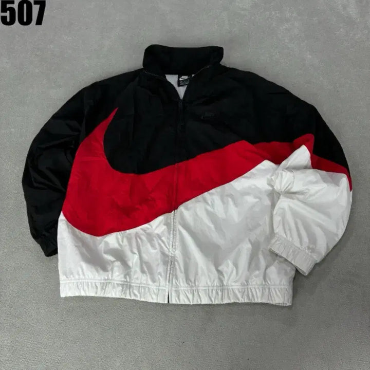 [BUNJANG] Nike Swoosh Windbreaker Black/Red/White XL / 나이키 스우시 바람막이 블랙/레드/화이트 XL