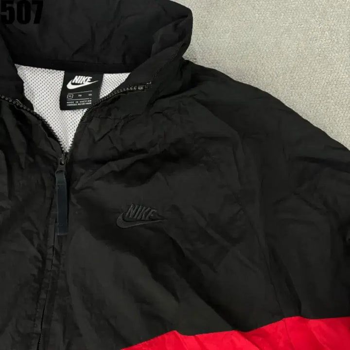 [BUNJANG] Nike Swoosh Windbreaker Black/Red/White XL / 나이키 스우시 바람막이 블랙/레드/화이트 XL