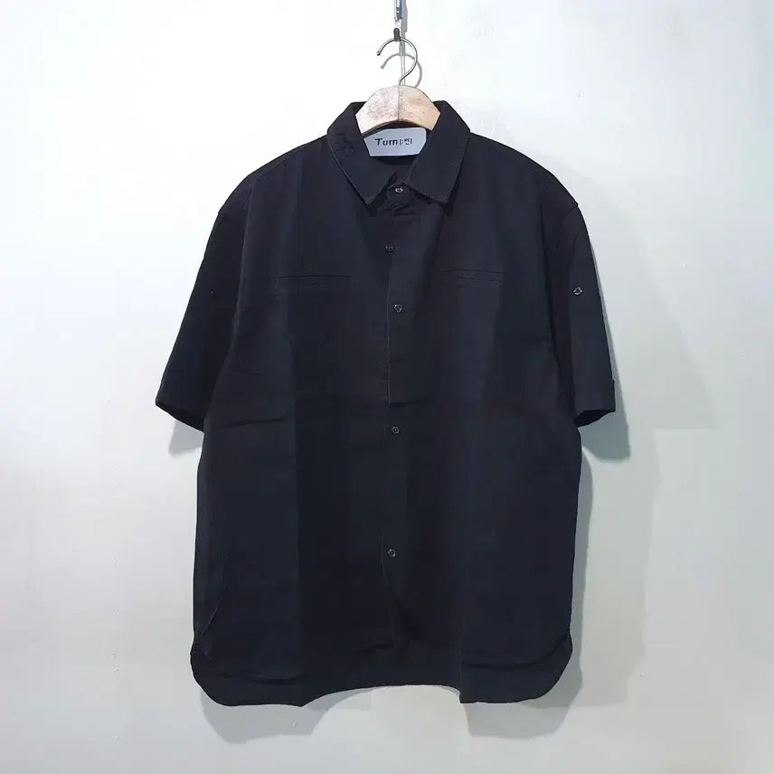 [BUNJANG] Water Roll-up Denim Short Sleeve Shirt Set / SS신상) 워터 롤업 데님 반팔셔츠 세트 2color M,L