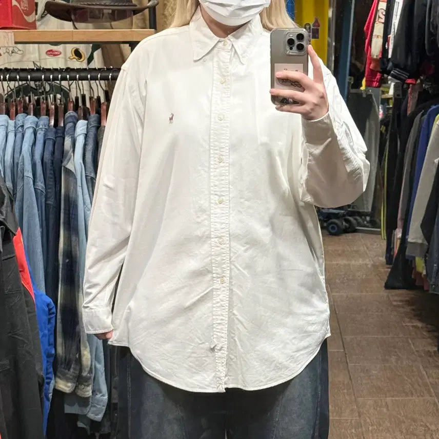 [BUNJANG] Polo Ralph Lauren Long Sleeve Shirt White / [HI] 폴로 랄프로렌 긴팔셔츠 화이트