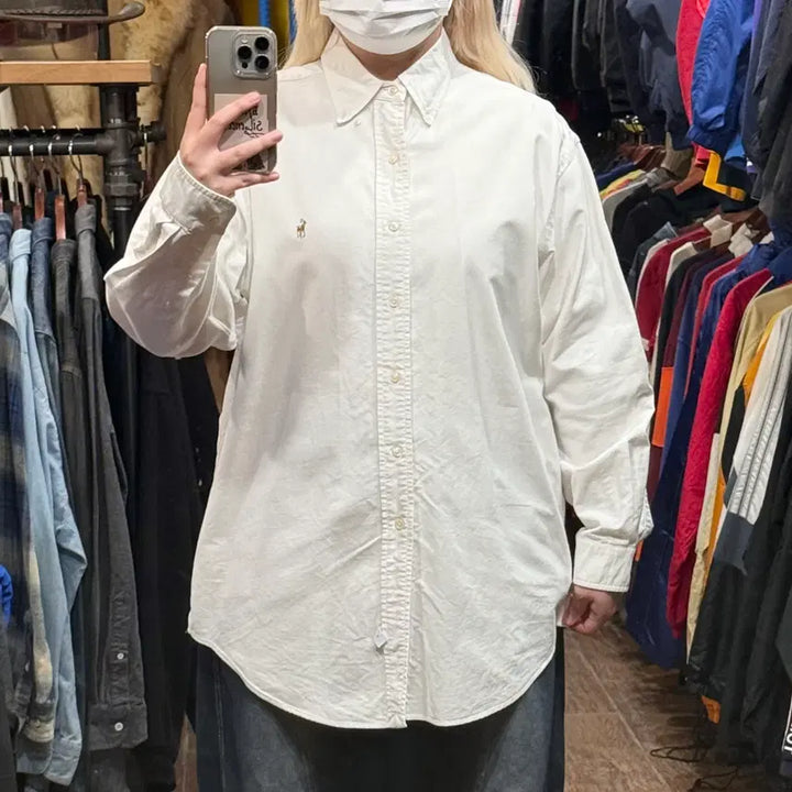 [BUNJANG] Polo Ralph Lauren Long Sleeve Shirt White / [HI] 폴로 랄프로렌 긴팔셔츠 화이트