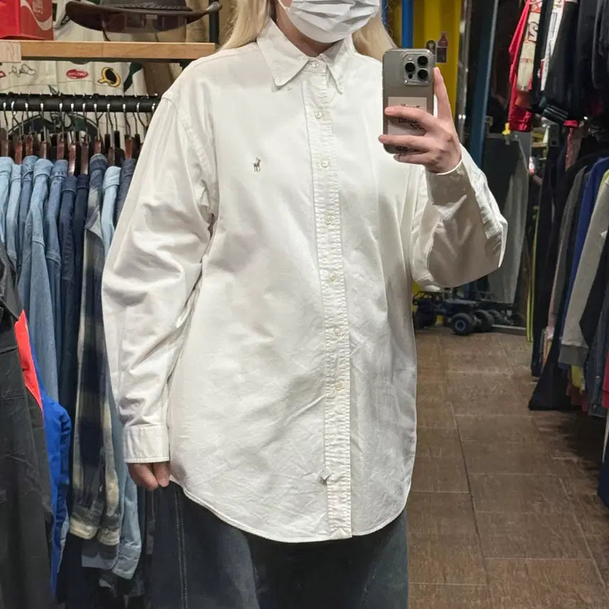 [BUNJANG] Polo Ralph Lauren Long Sleeve Shirt White / [HI] 폴로 랄프로렌 긴팔셔츠 화이트
