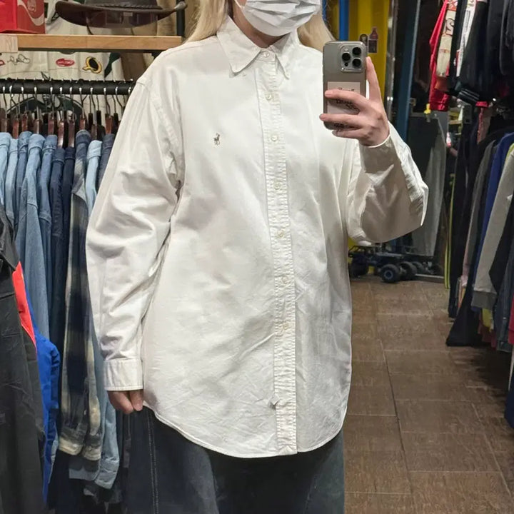 [BUNJANG] Polo Ralph Lauren Long Sleeve Shirt White / [HI] 폴로 랄프로렌 긴팔셔츠 화이트