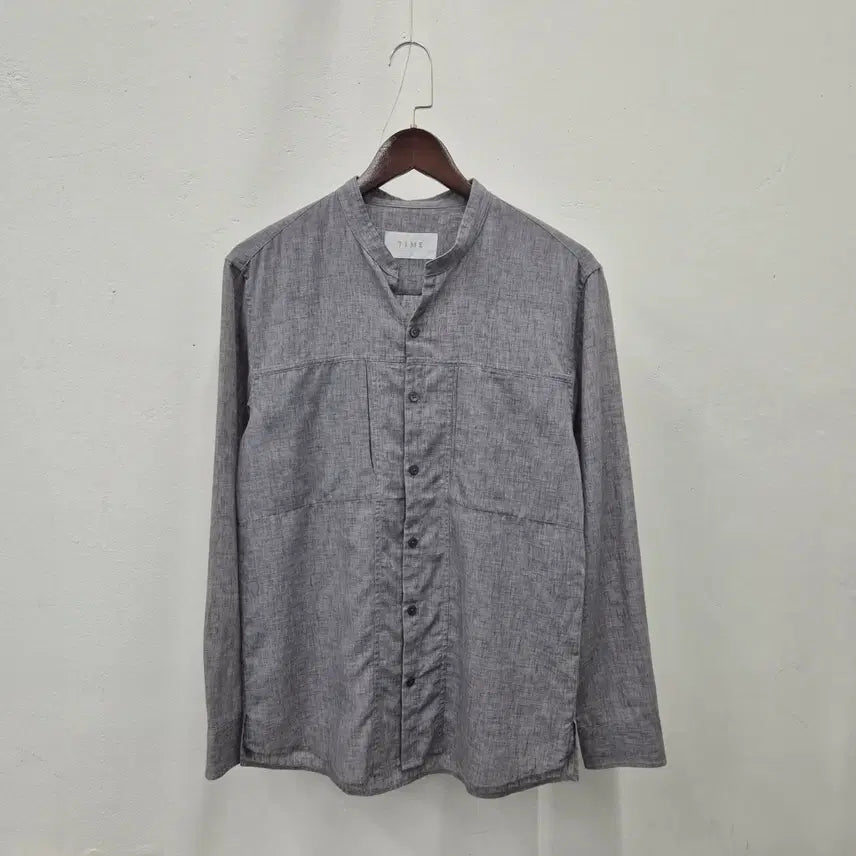 [BUNJANG] Time Linen Blend Henley Neck Shirt - Size 100 / 한섬 타임 린넨 혼방 헨리넥 셔츠 100