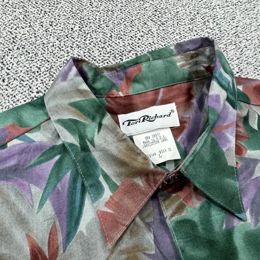 [BUNJANG] Tori Richard 90s Floral Shirt / [데드스탁] Tori Richard 90s USA 플라워셔츠