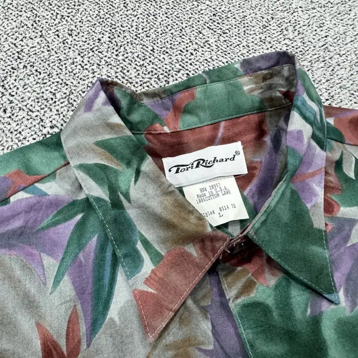 [BUNJANG] Tori Richard 90s Floral Shirt / [데드스탁] Tori Richard 90s USA 플라워셔츠