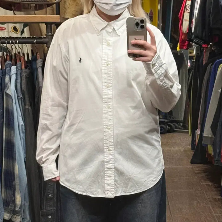 [BUNJANG] Polo Ralph Lauren Long Sleeve Shirt White / [HI] 폴로 랄프로렌 긴팔셔츠 화이트