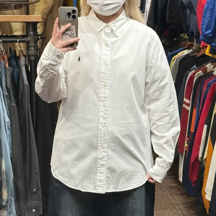 [BUNJANG] Polo Ralph Lauren Long Sleeve Shirt White / [HI] 폴로 랄프로렌 긴팔셔츠 화이트
