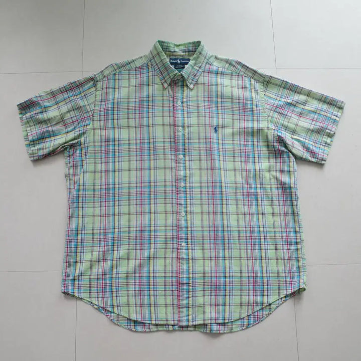 [BUNJANG] Polo Ralph Lauren 90s Blake Check Short Sleeve Shirt XL / 90s 폴로 랄프로렌 블레이크 체크 반팔 셔츠 XL