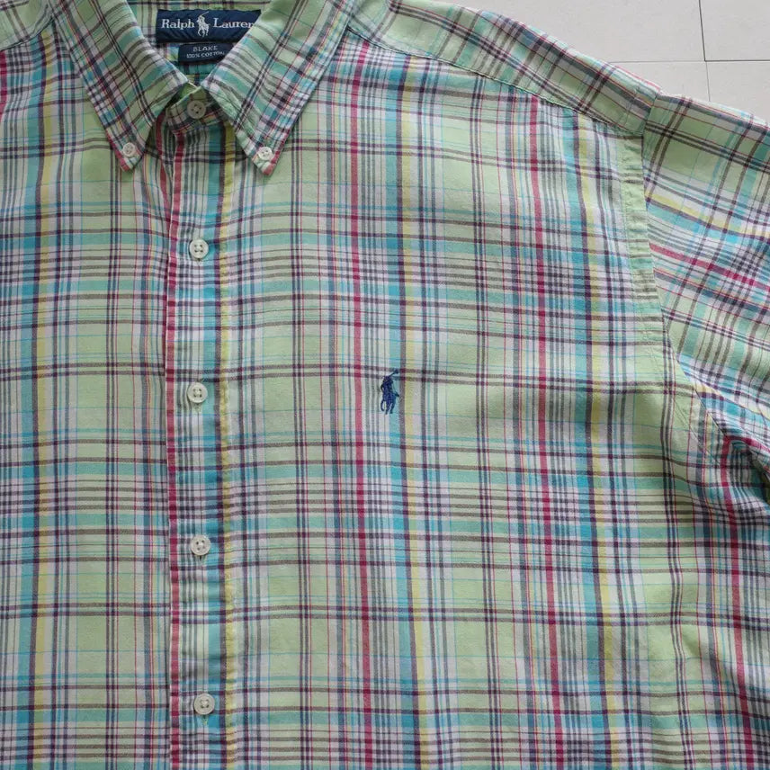 [BUNJANG] Polo Ralph Lauren 90s Blake Check Short Sleeve Shirt XL / 90s 폴로 랄프로렌 블레이크 체크 반팔 셔츠 XL