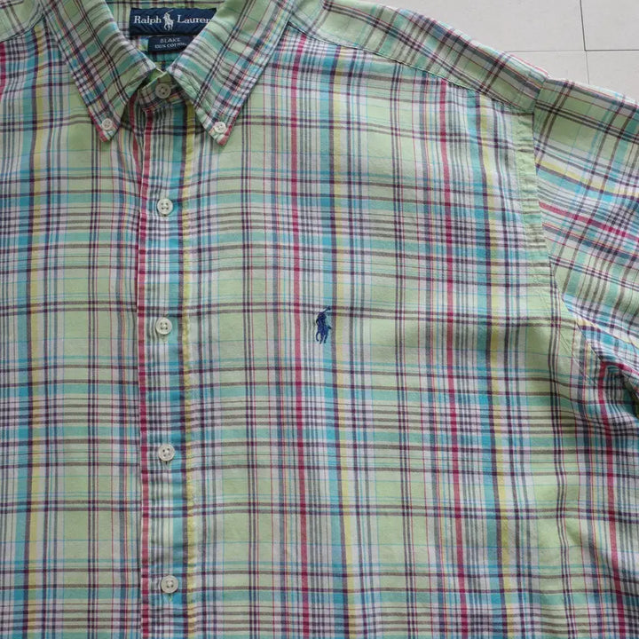[BUNJANG] Polo Ralph Lauren 90s Blake Check Short Sleeve Shirt XL / 90s 폴로 랄프로렌 블레이크 체크 반팔 셔츠 XL