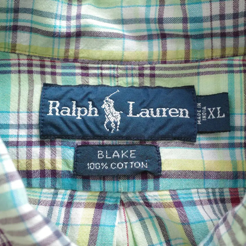 [BUNJANG] Polo Ralph Lauren 90s Blake Check Short Sleeve Shirt XL / 90s 폴로 랄프로렌 블레이크 체크 반팔 셔츠 XL