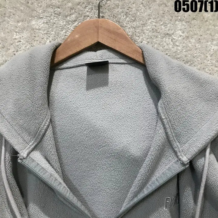 [BUNJANG] FCMM Grey Fleece Hooded Zip-Up Jacket (L) / FCMM 회색 후리스 후드집업 L