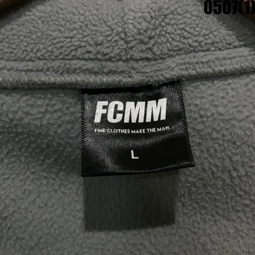 [BUNJANG] FCMM Grey Fleece Hooded Zip-Up Jacket (L) / FCMM 회색 후리스 후드집업 L