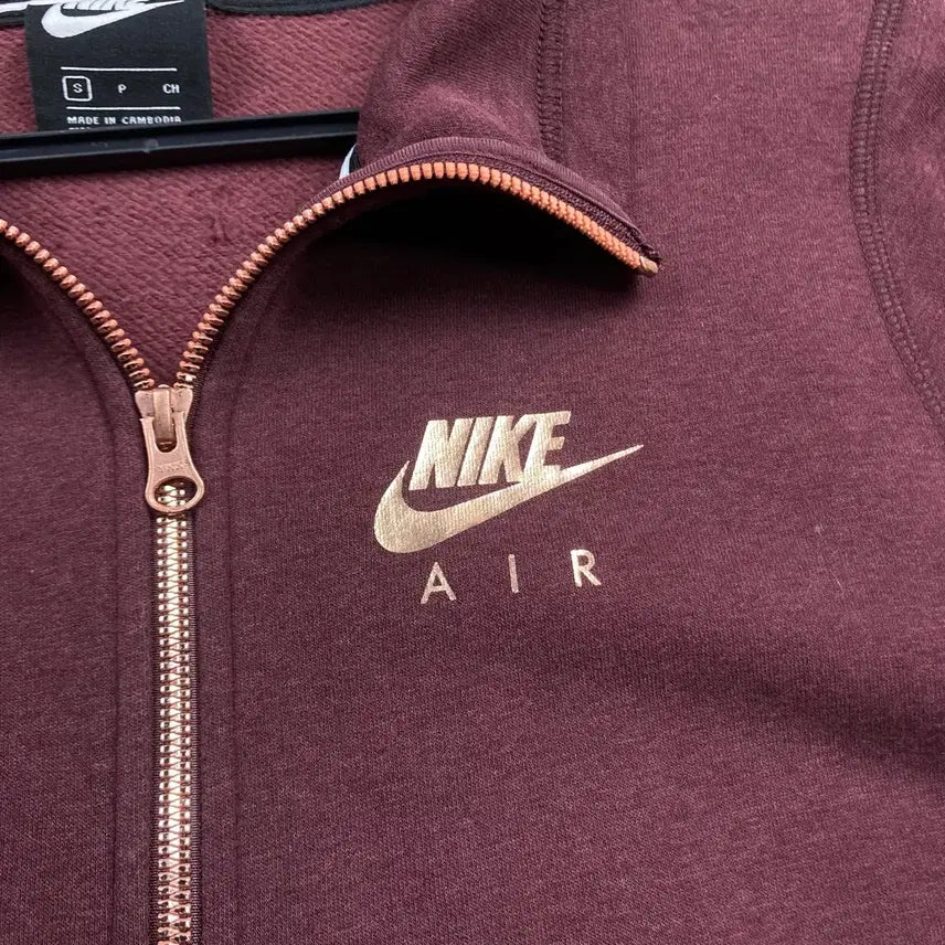 [BUNJANG] Nike Burgundy Half-Zip Sweatshirt / 나이키 버건디 반집업 맨투맨