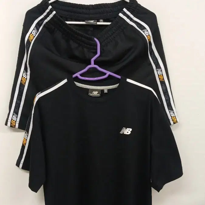 [BUNJANG] New Balance Training Tracksuit Set Black M / 뉴발란스 트레이닝 상하의 세트 블랙 M