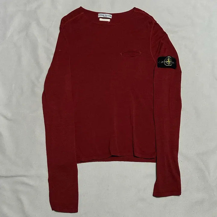 [BUNJANG] Stone Island Burgundy Long Sleeve / 95 스톤아일랜드 버건디 롱슬리브