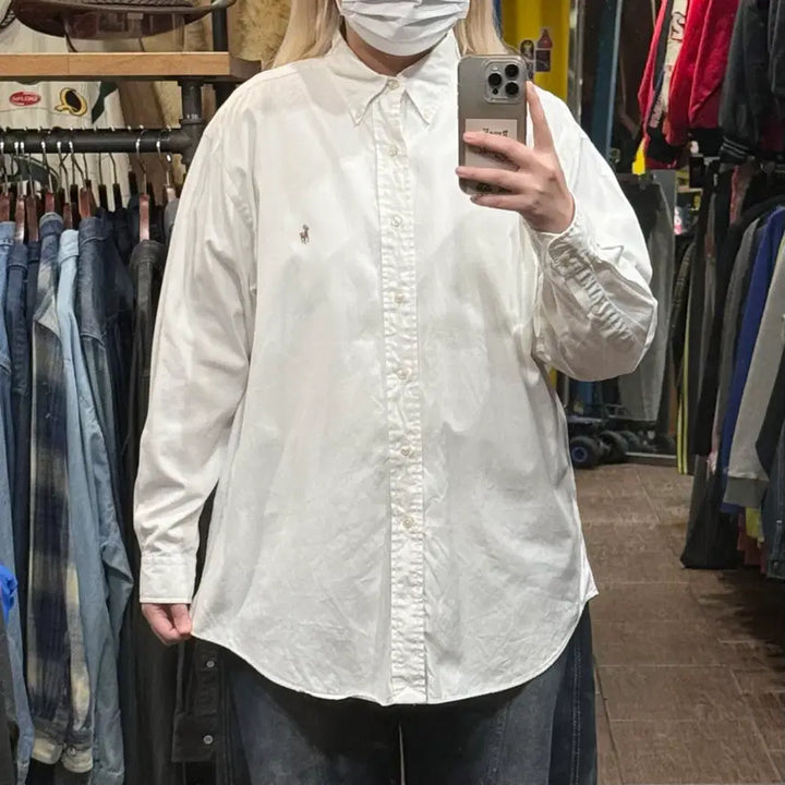 [BUNJANG] Polo Ralph Lauren Long Sleeve Shirt White / [HI] 폴로 랄프로렌 긴팔셔츠 화이트