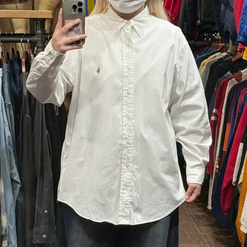 [BUNJANG] Polo Ralph Lauren Long Sleeve Shirt White / [HI] 폴로 랄프로렌 긴팔셔츠 화이트