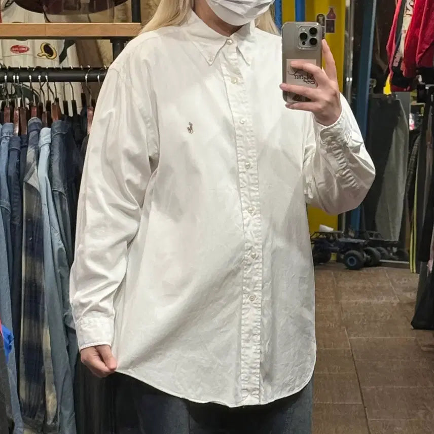 [BUNJANG] Polo Ralph Lauren Long Sleeve Shirt White / [HI] 폴로 랄프로렌 긴팔셔츠 화이트