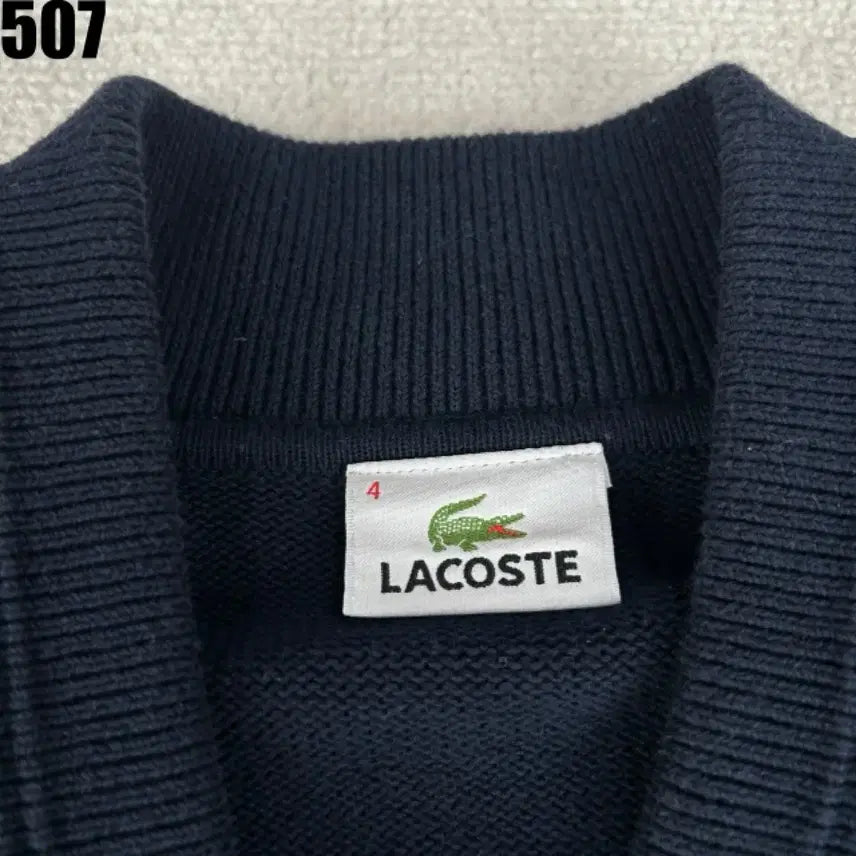 [BUNJANG] Lacoste Navy Knit Zip-Up Cardigan / 라코스테 네이비 니트 집업 가디건 4