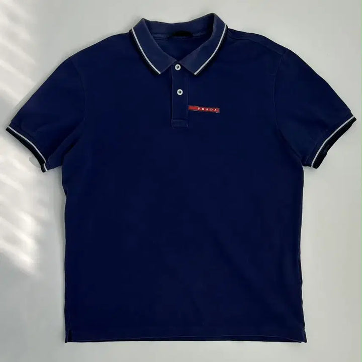 [BUNJANG] Prada Logo Patch Short Sleeve Polo Shirt XL / [XL] 프라다 로고 패치 pk 반팔 카라티 폴로 셔츠