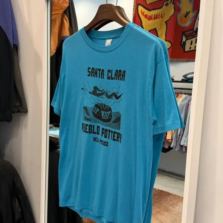 [BUNJANG] 1980s-1990s SANTA CLARA Single Stitch T-Shirt / 80-90s Vtg 빈티지 SANTA CLARA 반팔 티셔츠 (USA)