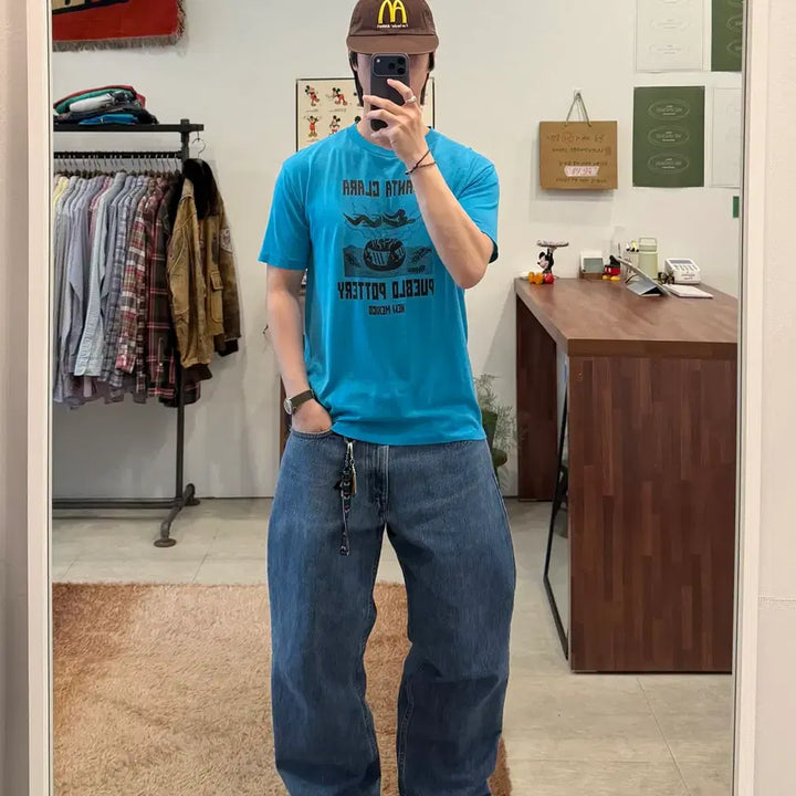 [BUNJANG] 1980s-1990s SANTA CLARA Single Stitch T-Shirt / 80-90s Vtg 빈티지 SANTA CLARA 반팔 티셔츠 (USA)