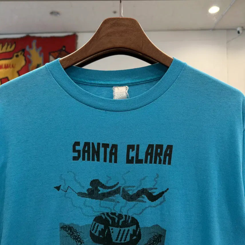 [BUNJANG] 1980s-1990s SANTA CLARA Single Stitch T-Shirt / 80-90s Vtg 빈티지 SANTA CLARA 반팔 티셔츠 (USA)