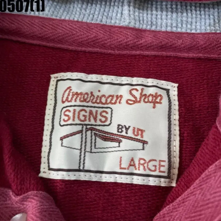 [BUNJANG] Vintage Burgundy Hooded Zip-Up Sweatshirt / 기모 후드집업 버건디