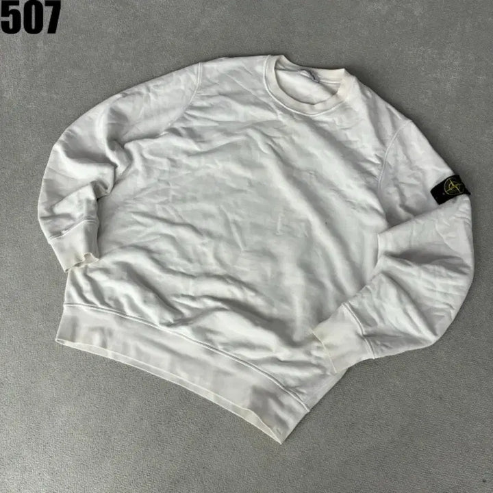 [BUNJANG] Stone Island White Sweatshirt T-Shirt 2XL / 스톤아일랜드 화이트 맨투맨 티셔츠 2XL
