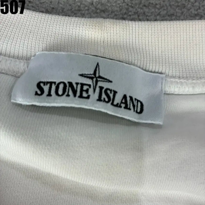 [BUNJANG] Stone Island White Sweatshirt T-Shirt 2XL / 스톤아일랜드 화이트 맨투맨 티셔츠 2XL