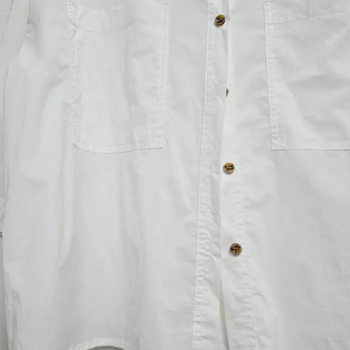 [BUNJANG] The IZ White 7-Sleeve Shirt / 더아이잗 화이트 7부 소매 셔츠 남방