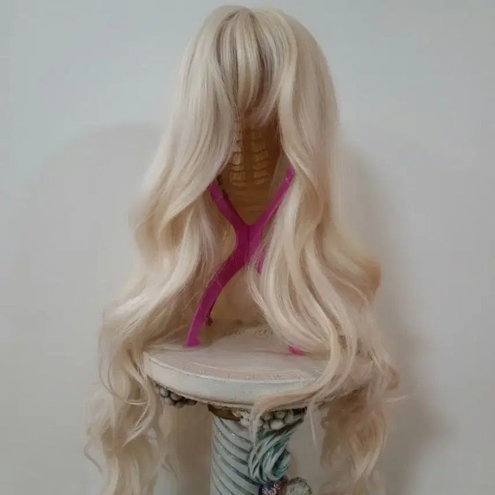[BUNJANG] Platinum Blonde Wave Long Wig / 지뢰계 로리타 코스프레 백금발 웨이브 롱 가발 <택포>