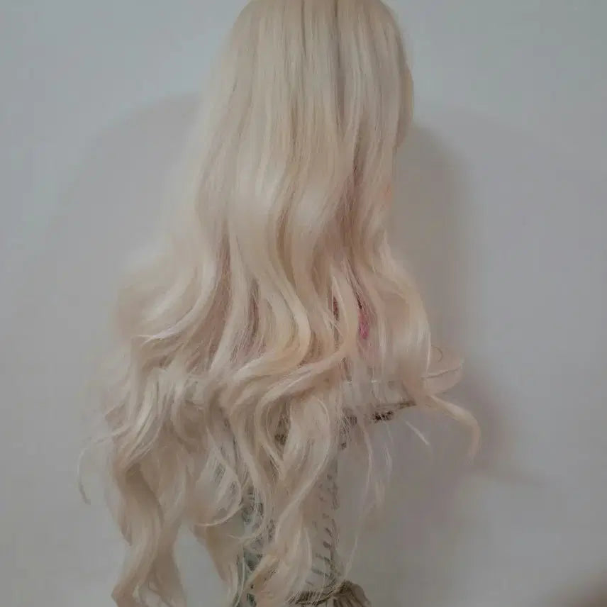 [BUNJANG] Platinum Blonde Wave Long Wig / 지뢰계 로리타 코스프레 백금발 웨이브 롱 가발 <택포>