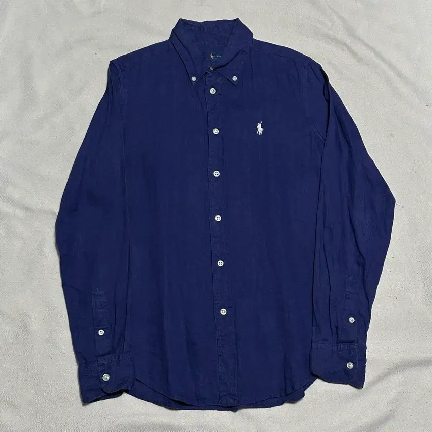 [BUNJANG] Polo Ralph Lauren Classic Fit Navy Linen Shirt / S 폴로랄프로렌 클래식핏 네이비 린넨 셔츠