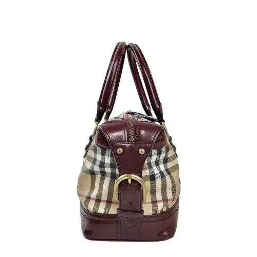 [BUNJANG] Burberry House Check Patent Leather Tote Bag / 정품 버버리 하우스체크 페이던트가죽 토트백