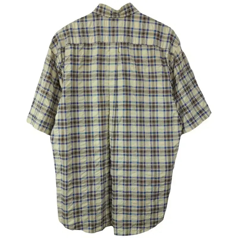 [BUNJANG] Lanvin Logo Embroidered Vintage Check Shirt (Size L) / 랑방 로고 자수 빈티지 체크 셔츠 M20434