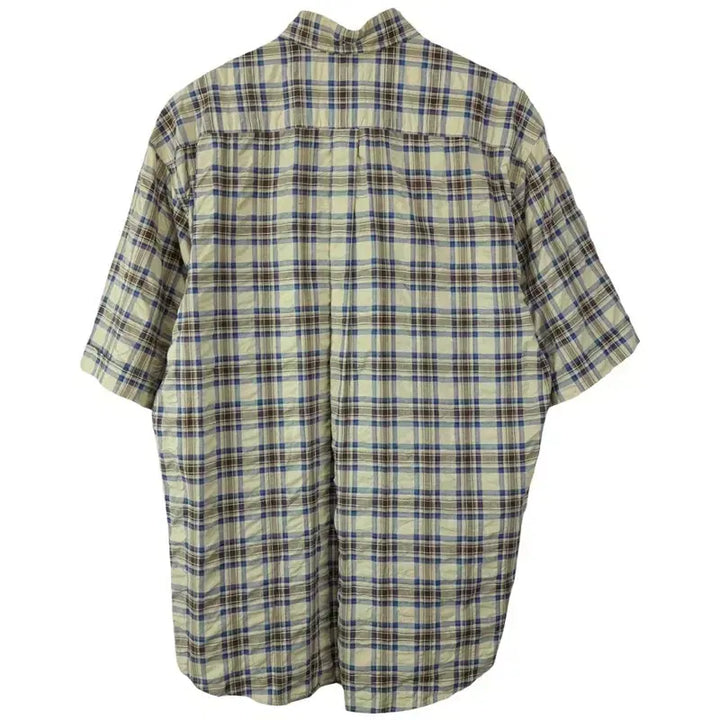 [BUNJANG] Lanvin Logo Embroidered Vintage Check Shirt (Size L) / 랑방 로고 자수 빈티지 체크 셔츠 M20434