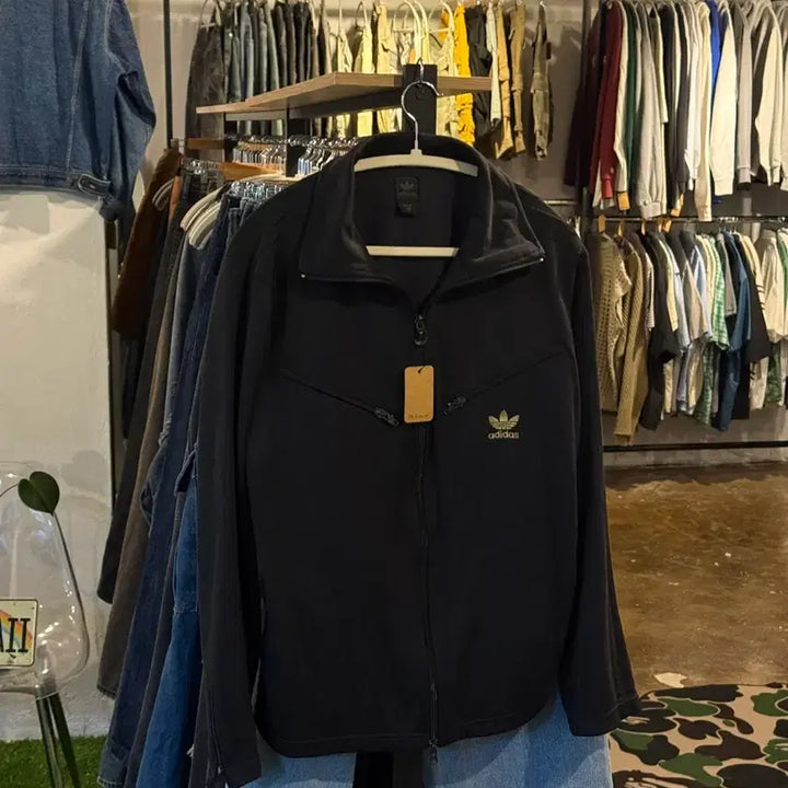 [BUNJANG] Adidas Old School Two-Way Track Top Black / 아디다스 올드스쿨 투웨이 트랙탑 블랙