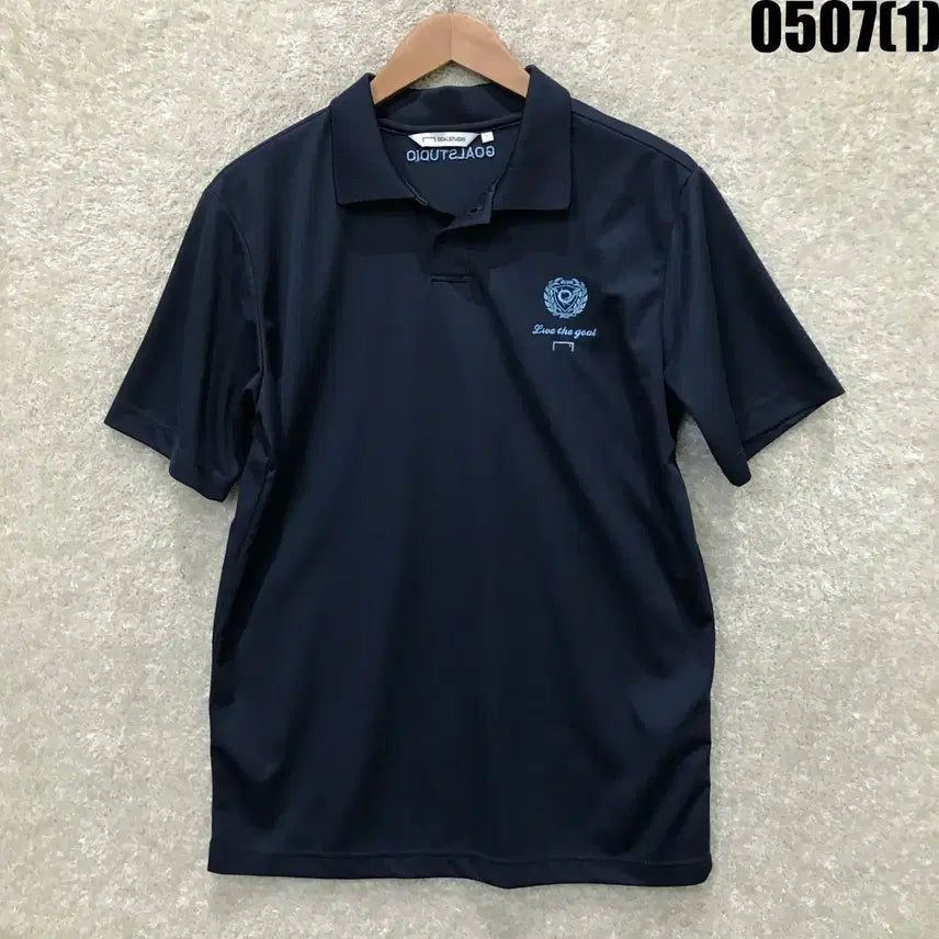 [BUNJANG] GOALSTUDIO Navy Short Sleeve Polo T-shirt L / GOALSTUDIO 골스튜디오 네이비 반팔 카라티 L