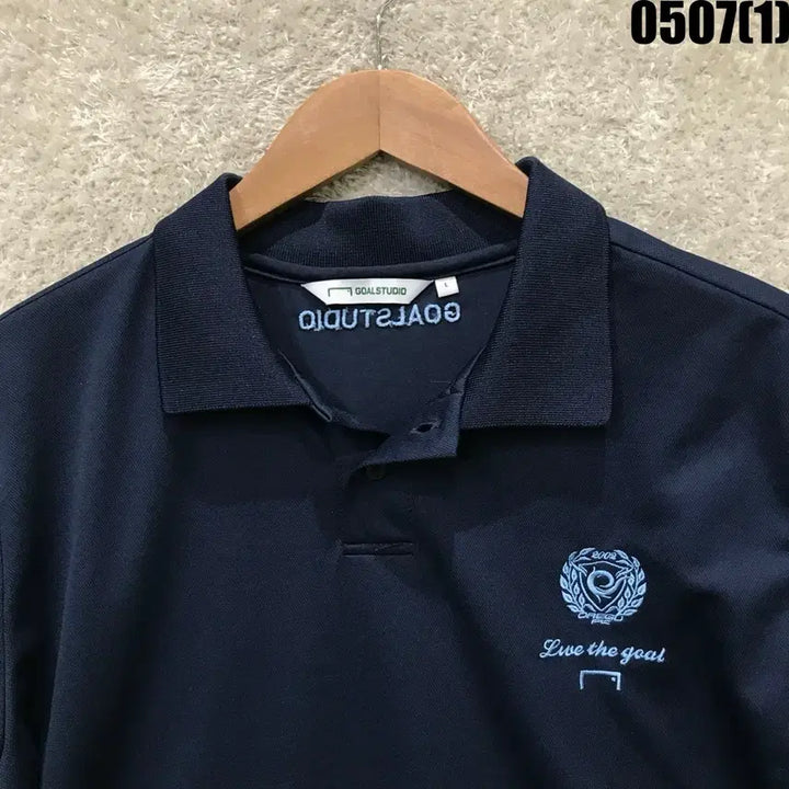 [BUNJANG] GOALSTUDIO Navy Short Sleeve Polo T-shirt L / GOALSTUDIO 골스튜디오 네이비 반팔 카라티 L