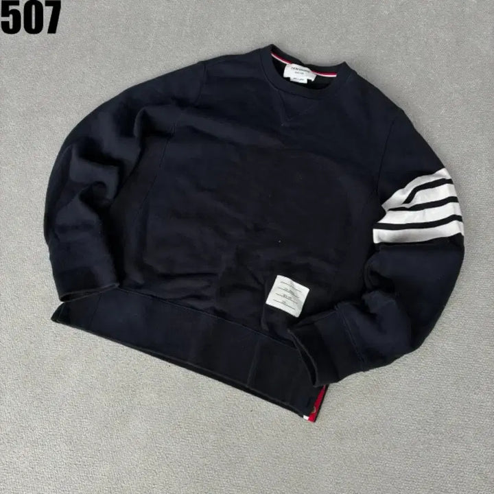 [BUNJANG] Thom Browne Navy Tricolor Sweatshirt T-Shirt / 톰브라운 네이비 삼선 맨투맨 티셔츠 s