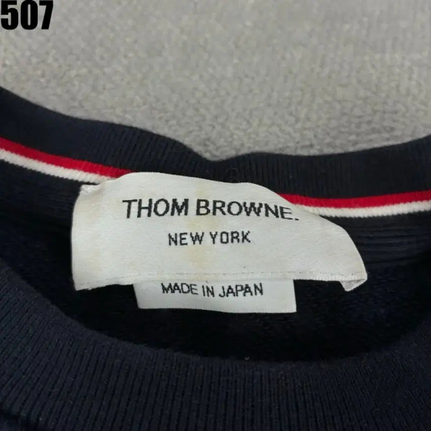 [BUNJANG] Thom Browne Navy Tricolor Sweatshirt T-Shirt / 톰브라운 네이비 삼선 맨투맨 티셔츠 s