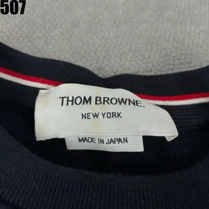 [BUNJANG] Thom Browne Navy Tricolor Sweatshirt T-Shirt / 톰브라운 네이비 삼선 맨투맨 티셔츠 s