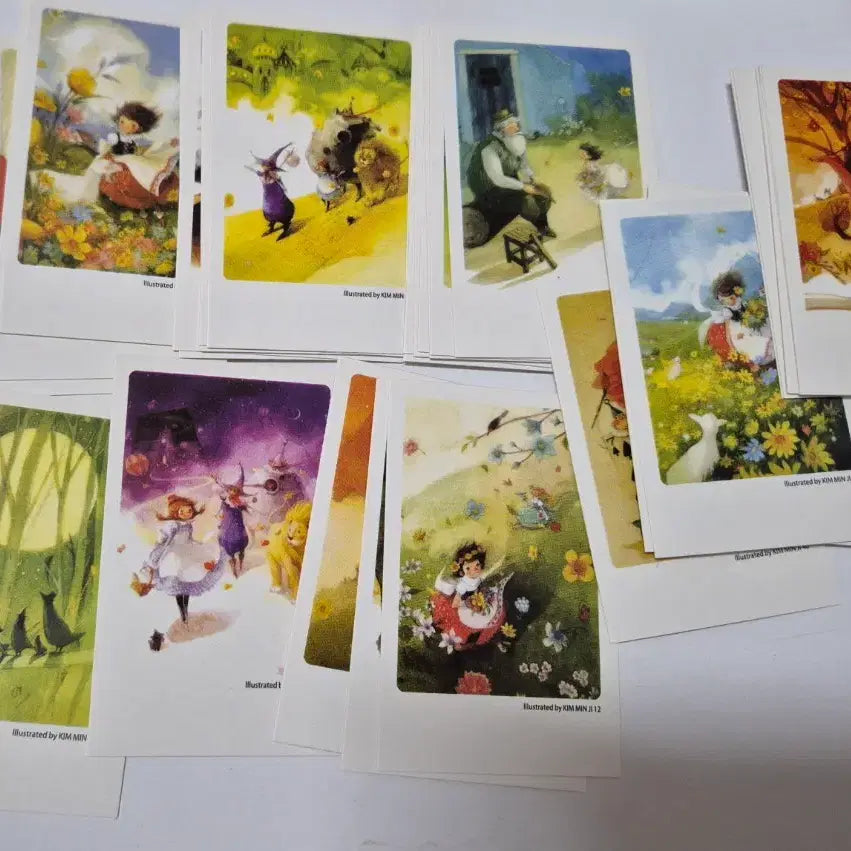 [BUNJANG] Classic Illustration Mini Postcards Set (40 pcs) / 고전 일러스트 미니 엽서