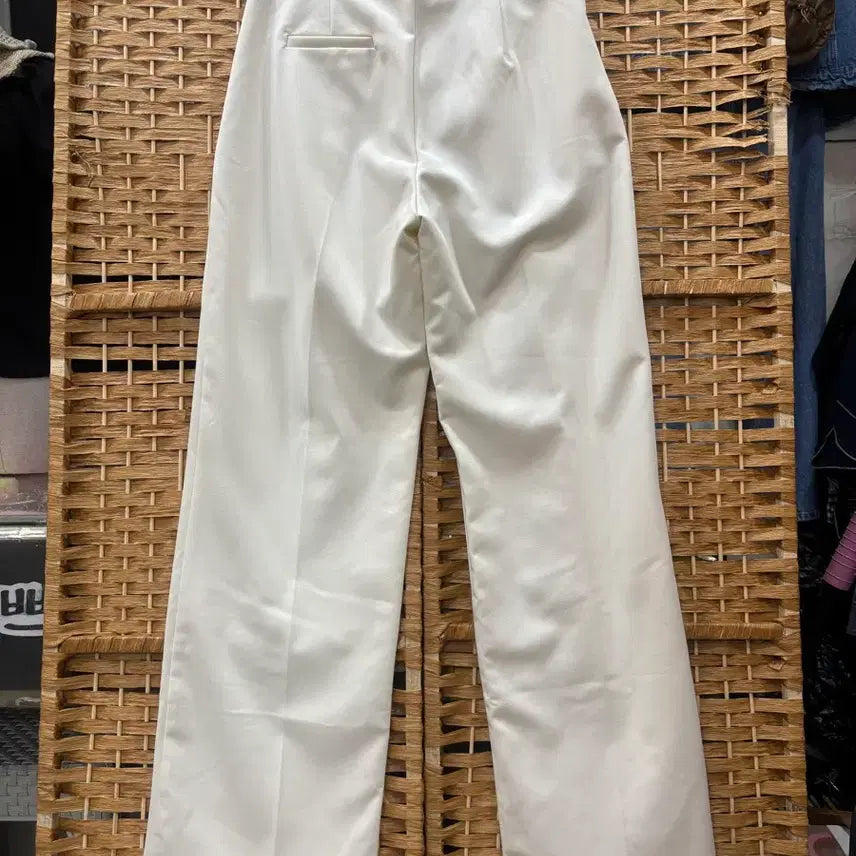 [BUNJANG] Ivory Wide-Leg Dress Pants Slacks / 정장 통바지